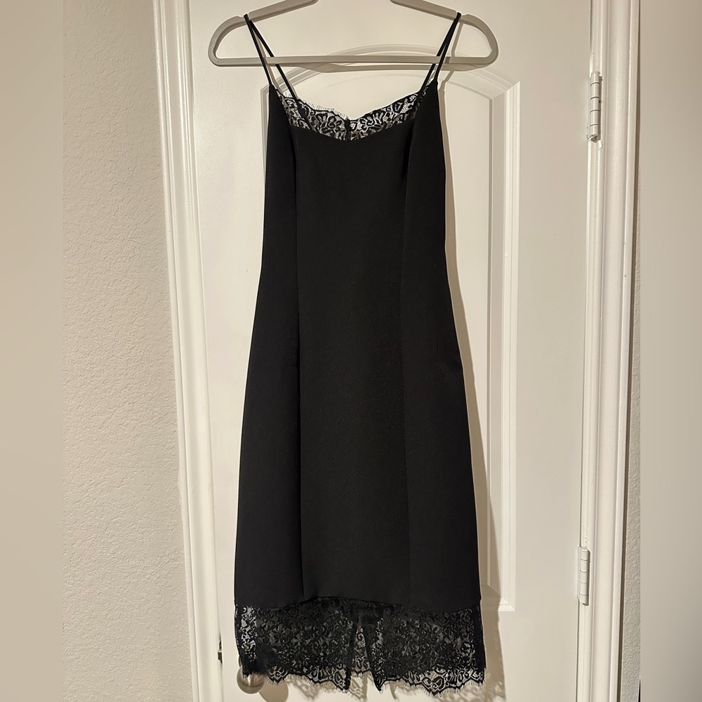 Express lack mid length dress with Lace Detail